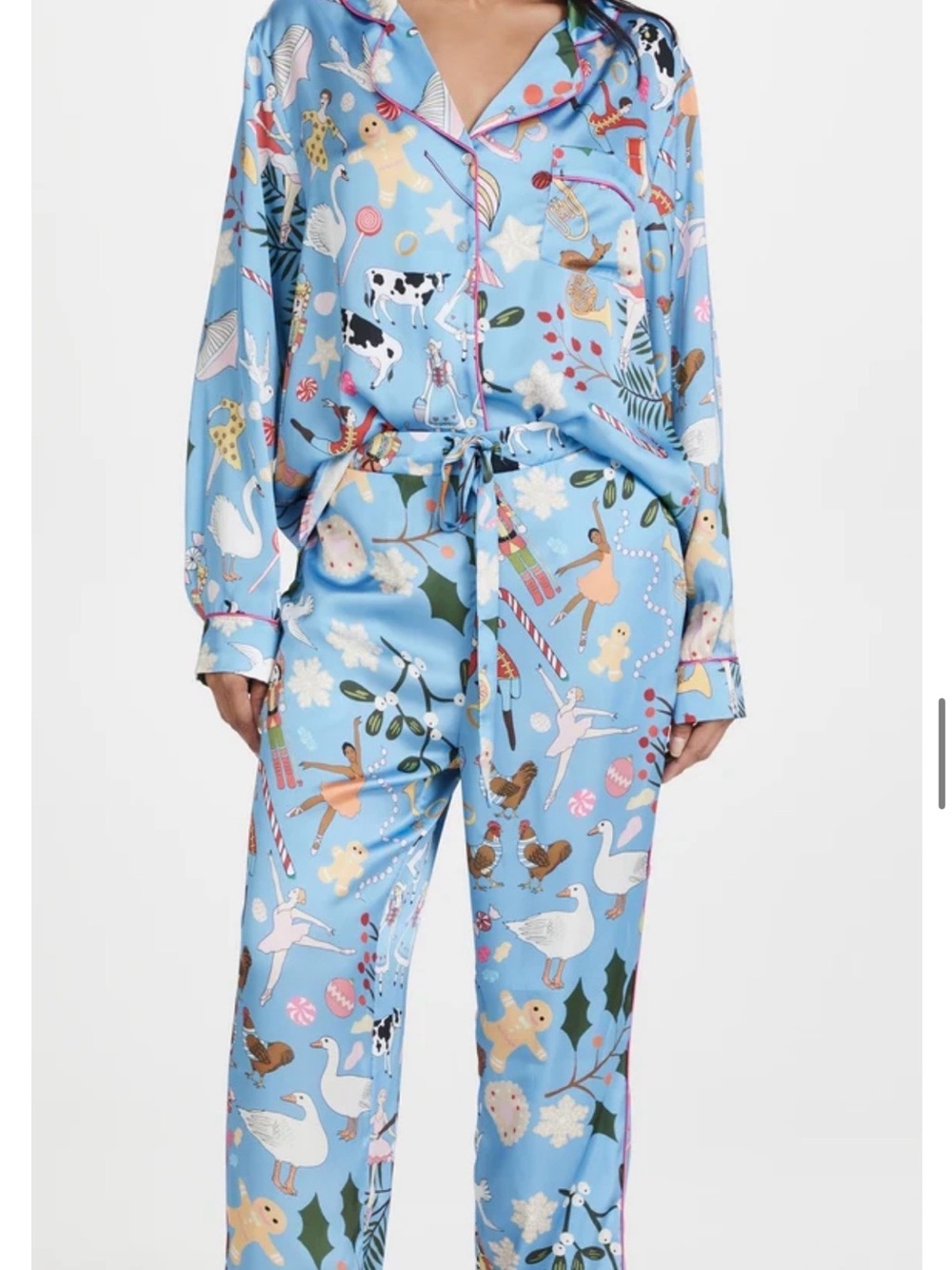 Karen Mabon 12 Days of Christmas Long Pajama Set size M